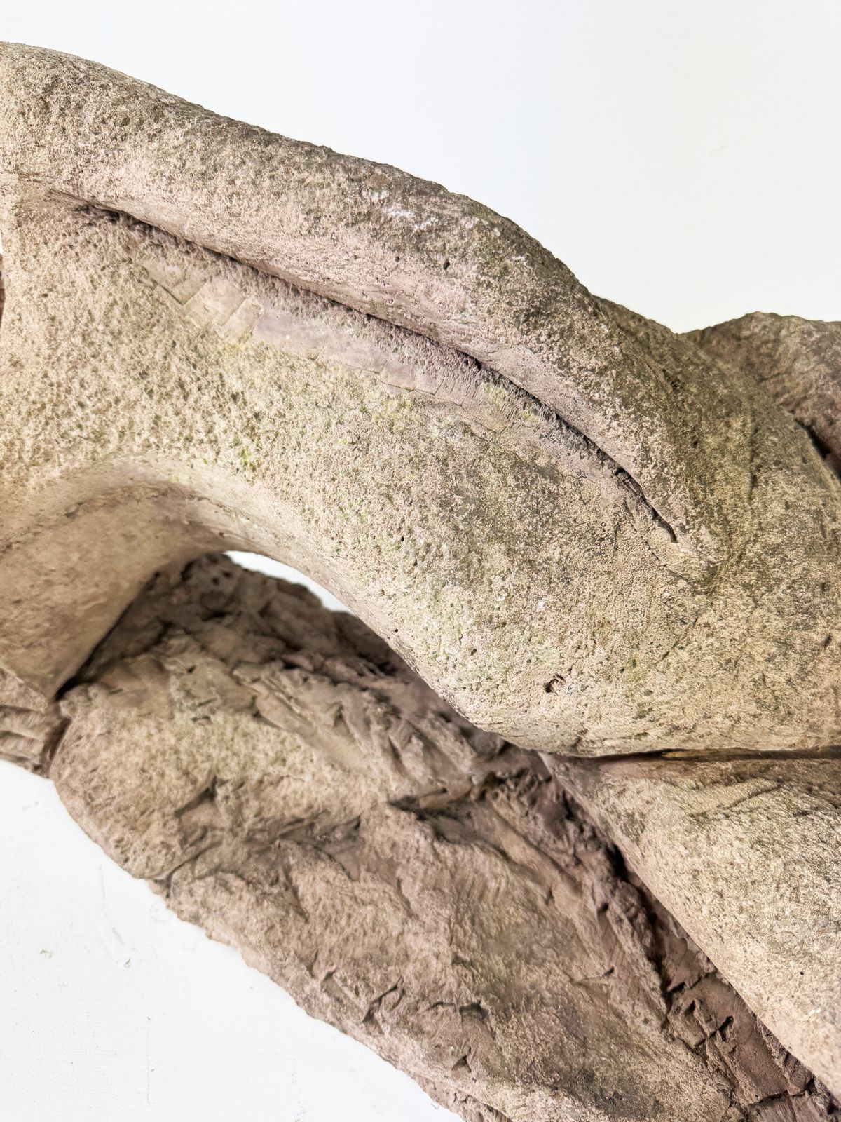 Large Mid Century Ceramic Reclining Figure Sculpture | Modernist Stoneware, Henry Moore Inspired Statue photo for sale