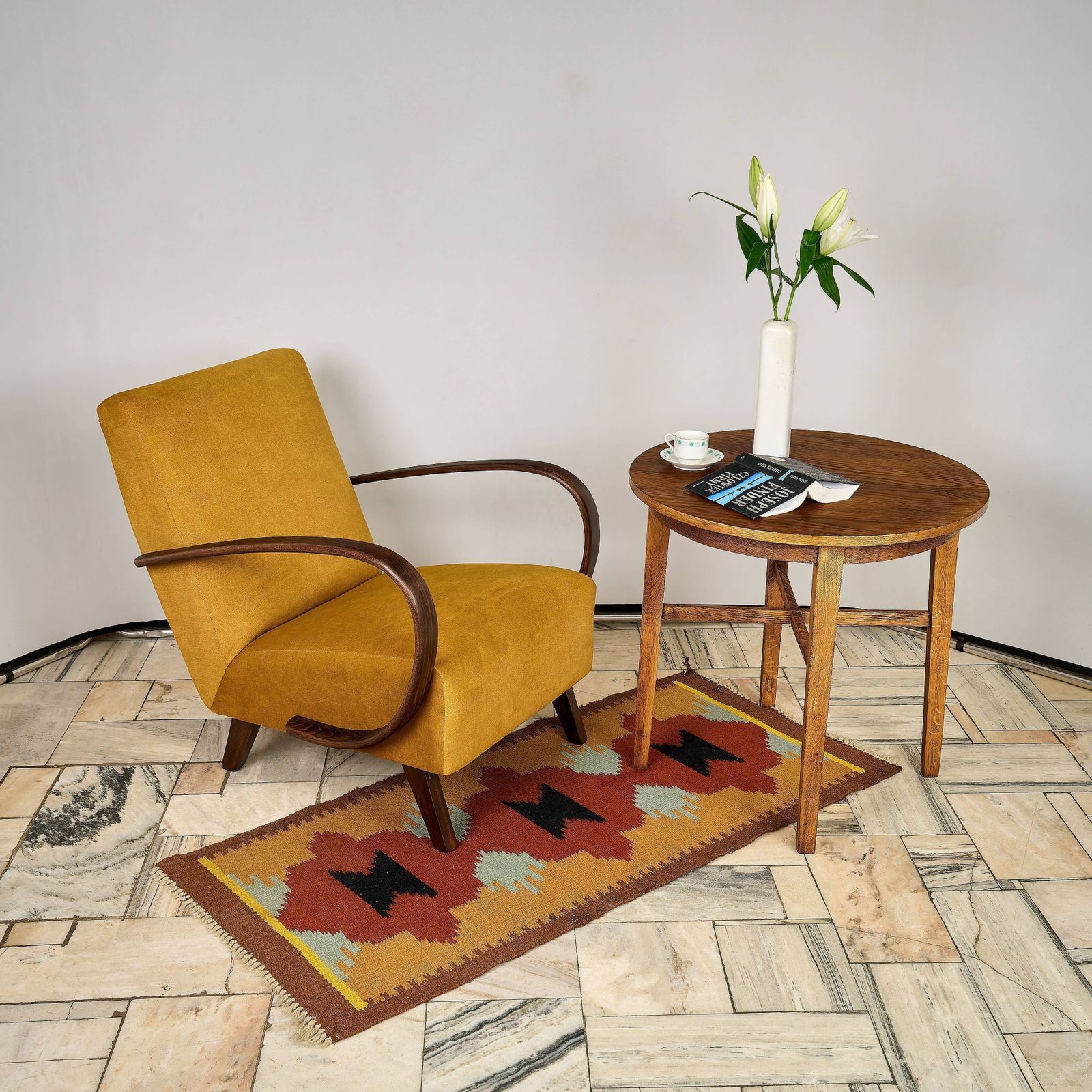 Furniture H 410 Armchair Designed By Jindrich Halabala, Czechoslovakia, photo