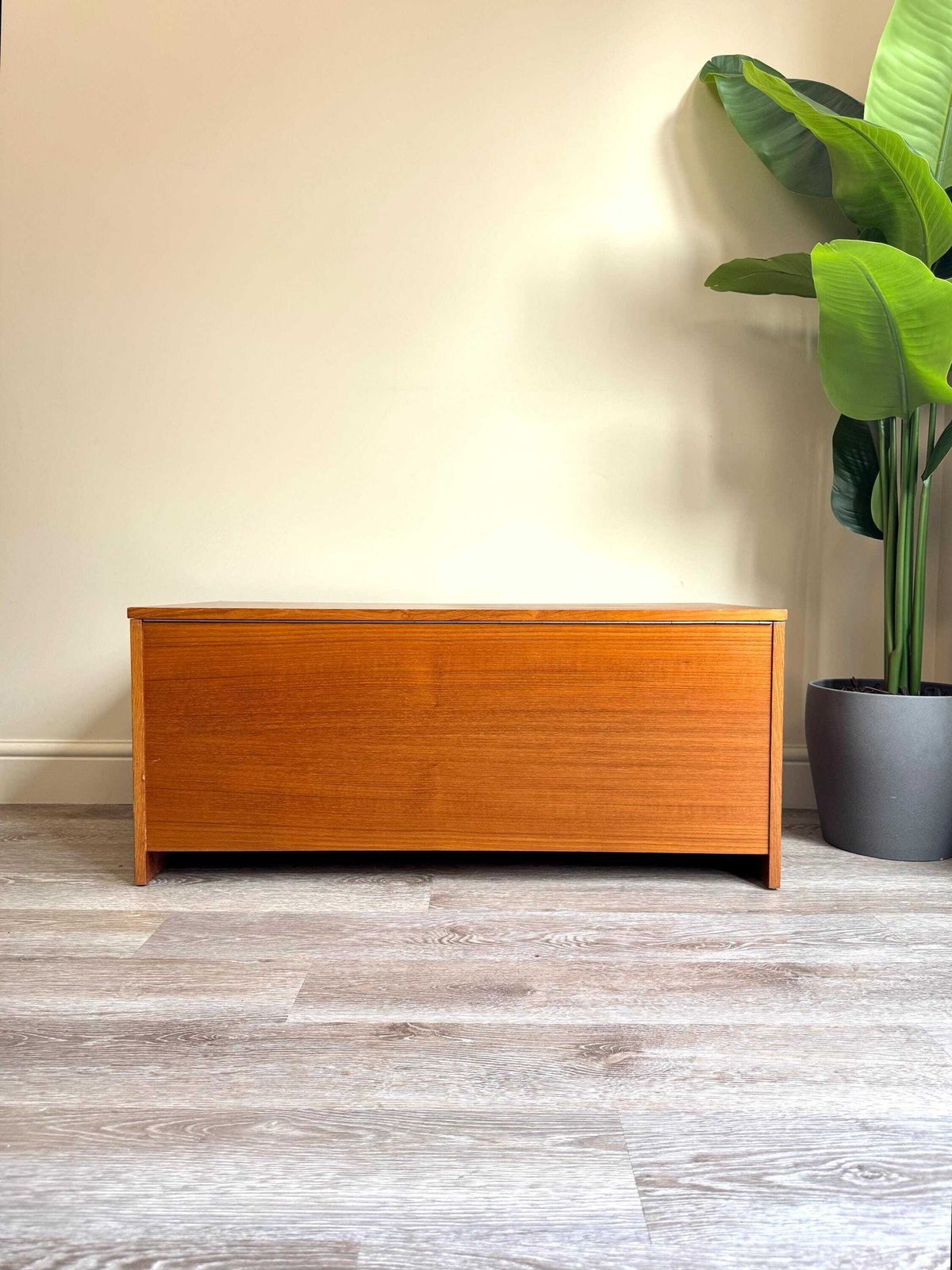 Vintage Midcentury Teak Avalon Mcm Wooden Ottoman Blanket Box Chest Trunk photo buy