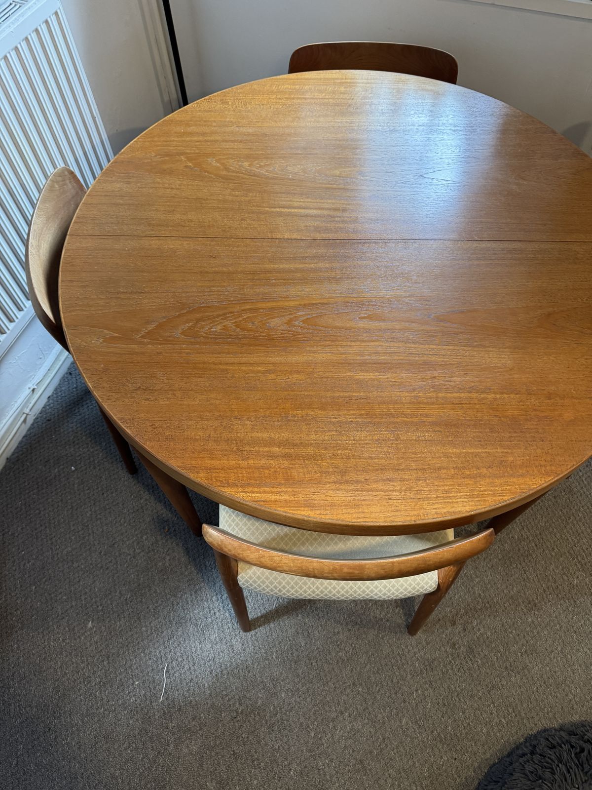 photo furniture Authentic Set Of 6 Niels Otto Møller Dining Chairs, 4 Dining, 2 Carvers & Expanding Dining Table — Danish Mcm Design