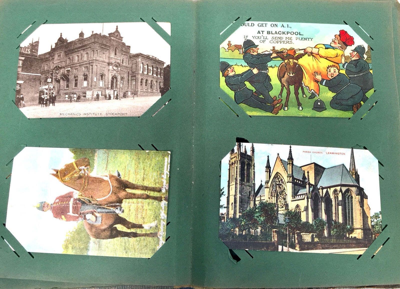 Antique Art Nouveau Early 20th Century Postcard Album / Photo Book / Scrapbook photo buy