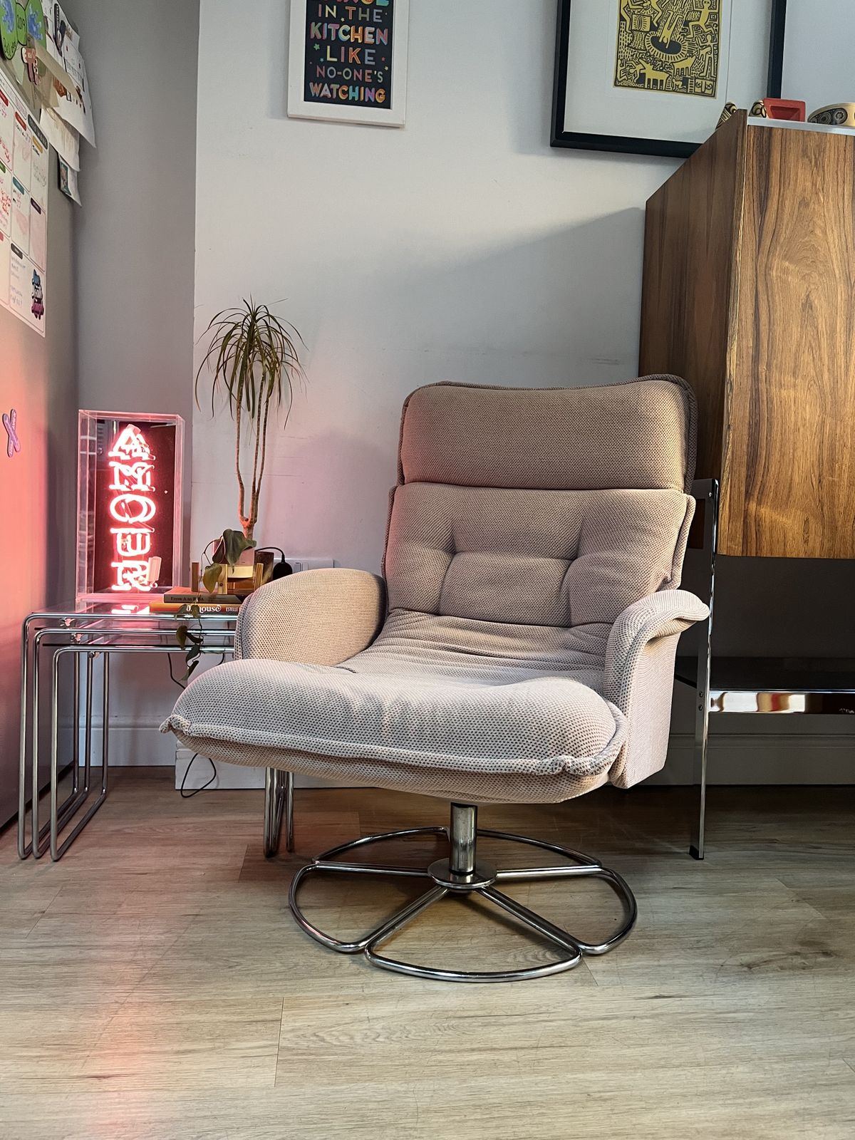 Vintage 1970s Habitat Chrome Lounge Chair Designed By Terence Conran Mid Century photo furniture