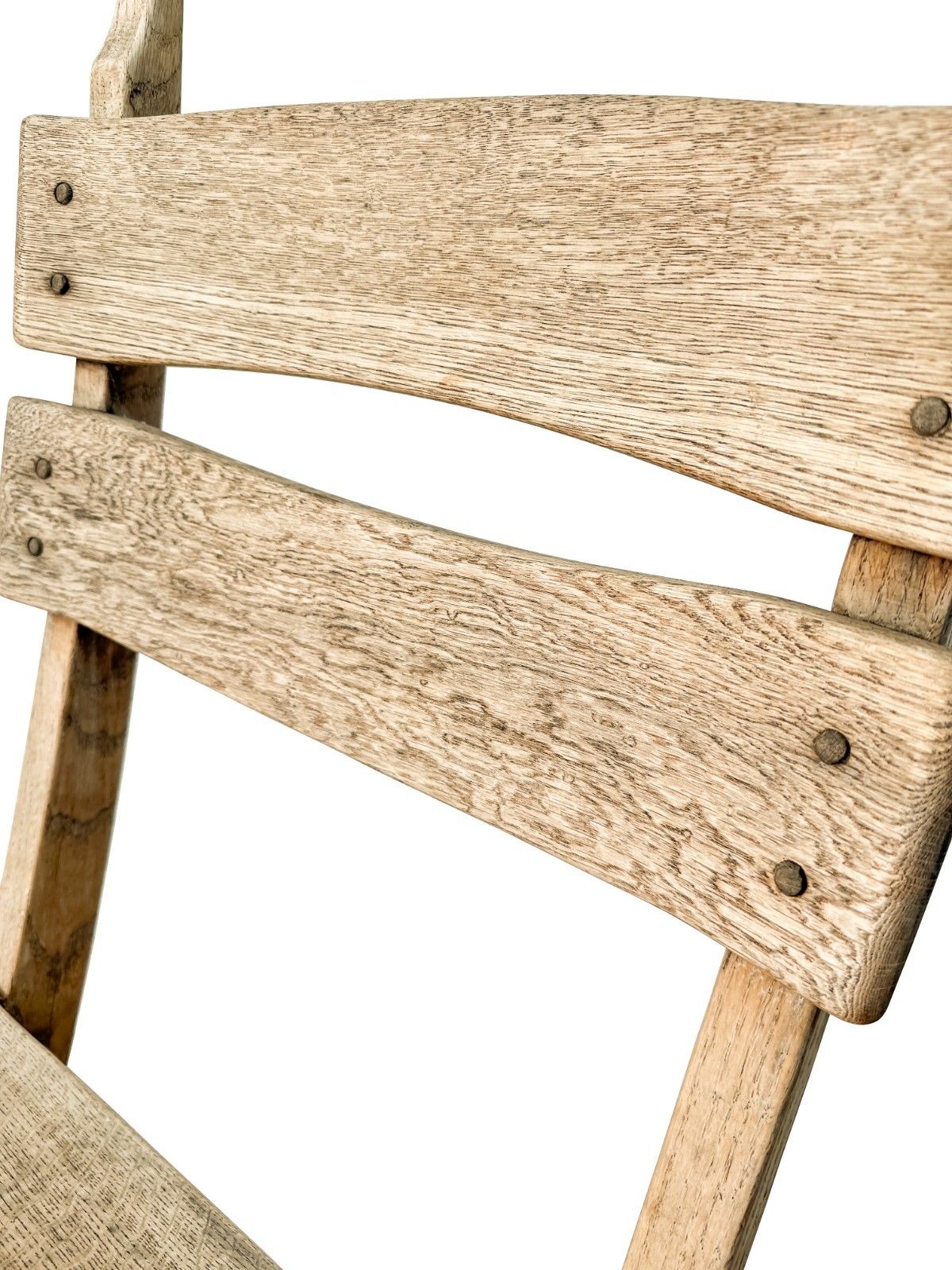 photo furniture Pair Of Solid Oak Chairs Dittmann & Co Brutalist Mid Century 1970’s Weathered
