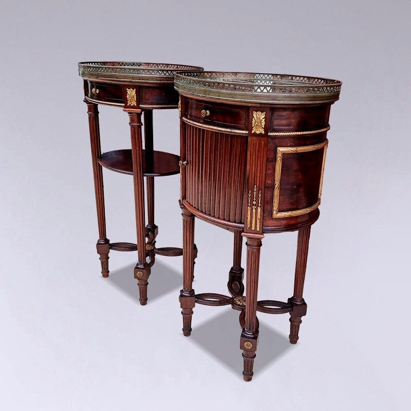 Pair Of Louis XVI Style Bedside Tables Stamped By The Jeanselme Company photo furniture