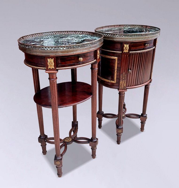 Pair Of Louis XVI Style Bedside Tables Stamped By The Jeanselme Company photo Furniture