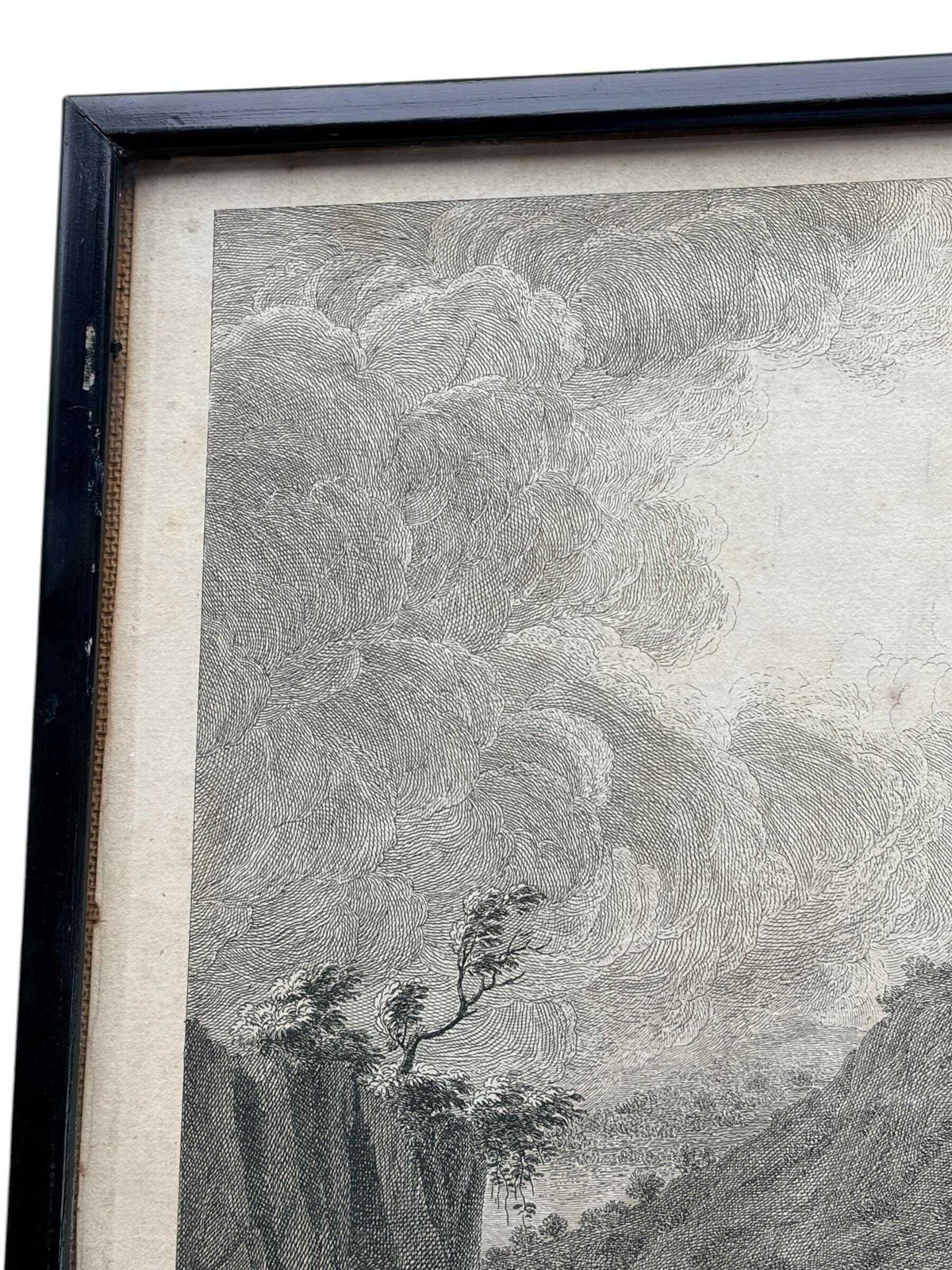Antique 1743 Copper Plate Engraving Thomas Smith Of Derby Wetton Mill River Manifold Georgian Landscape Framed photo vinterior