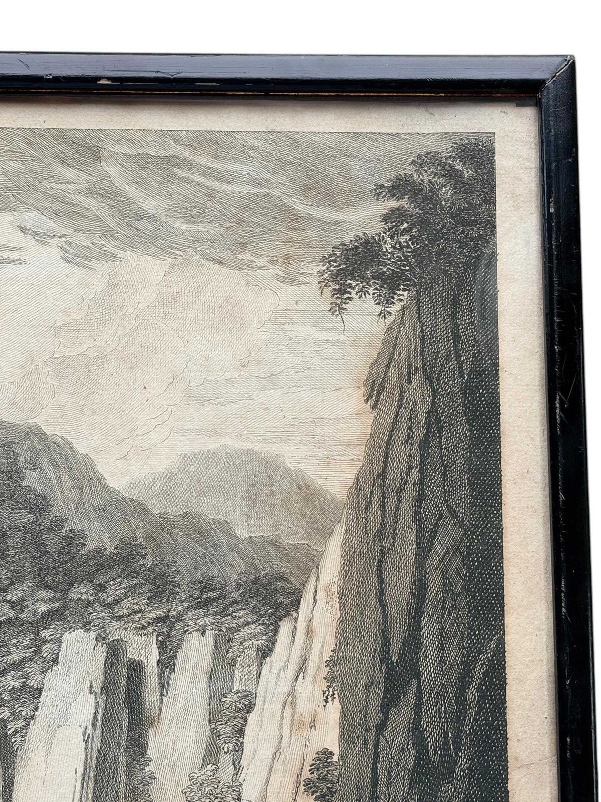 Antique 1743 Copper Plate Engraving Thomas Smith Of Derby Wetton Mill River Manifold Georgian Landscape Framed photo buy
