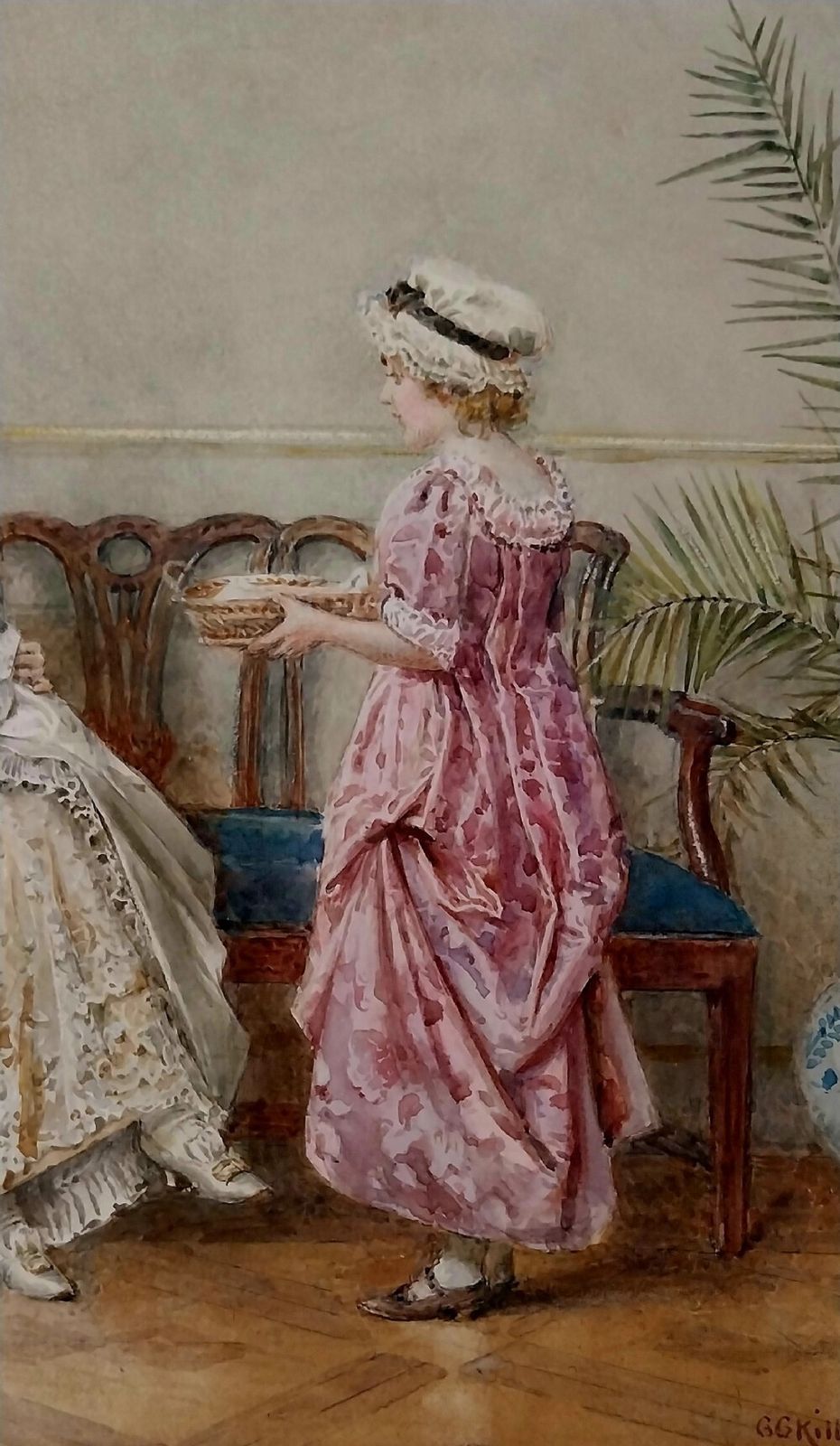 George Goodwin Kilburne Watercolour "Repairing The Damages" photo for sale