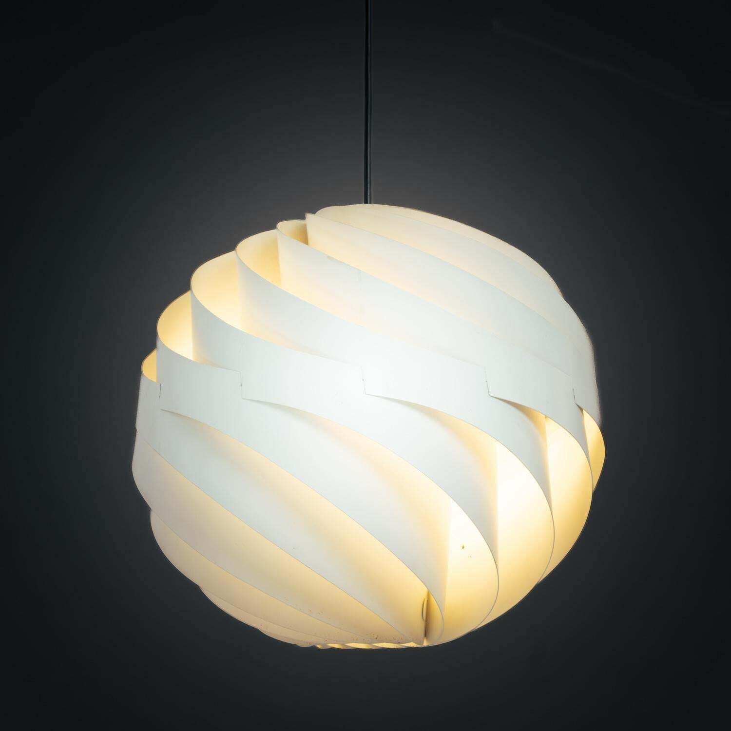 Small Aluminium Louis Weisdorf Turbo Pendant Lamp For Lyfa, Danish Design, 1965 photo furniture