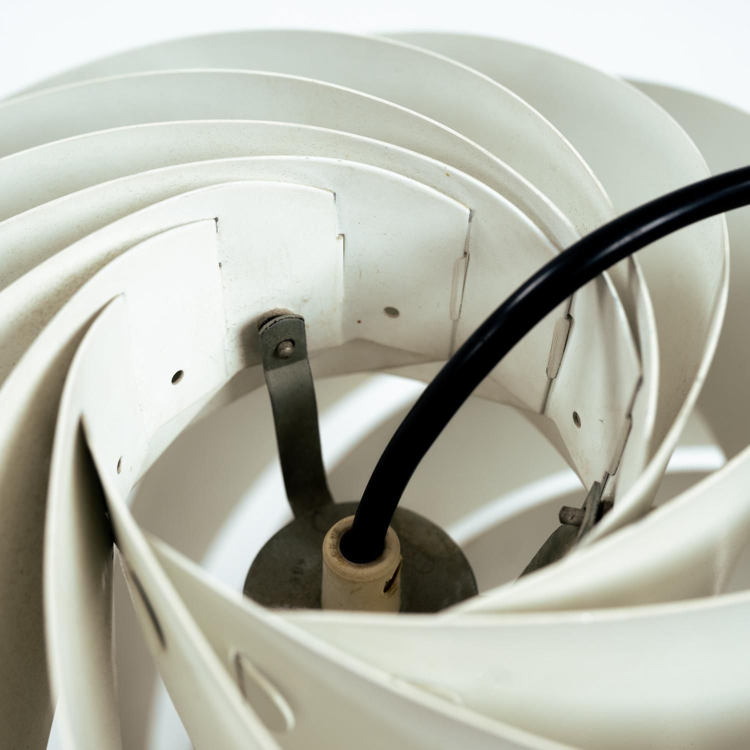 Small Aluminium Louis Weisdorf Turbo Pendant Lamp For Lyfa, Danish Design, 1965 photo vintage