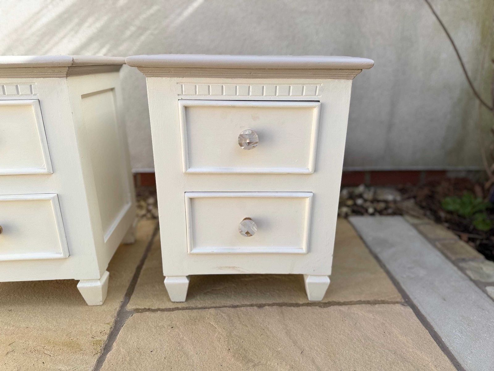 Pair Of Vintage Bedside Tables Chests Lamp Stands photo furniture