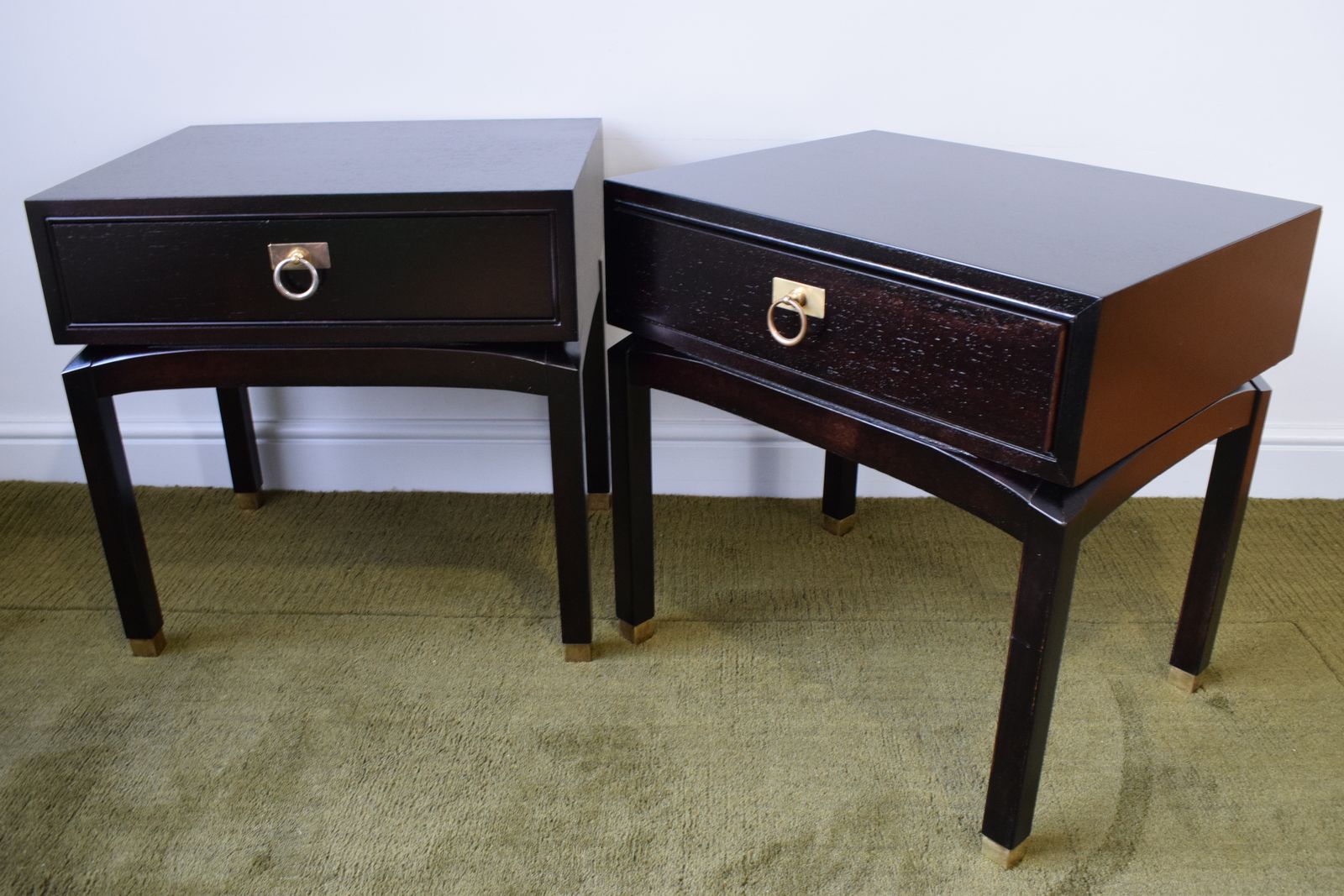 Pair Of Ebonized Side Tables By G Plan