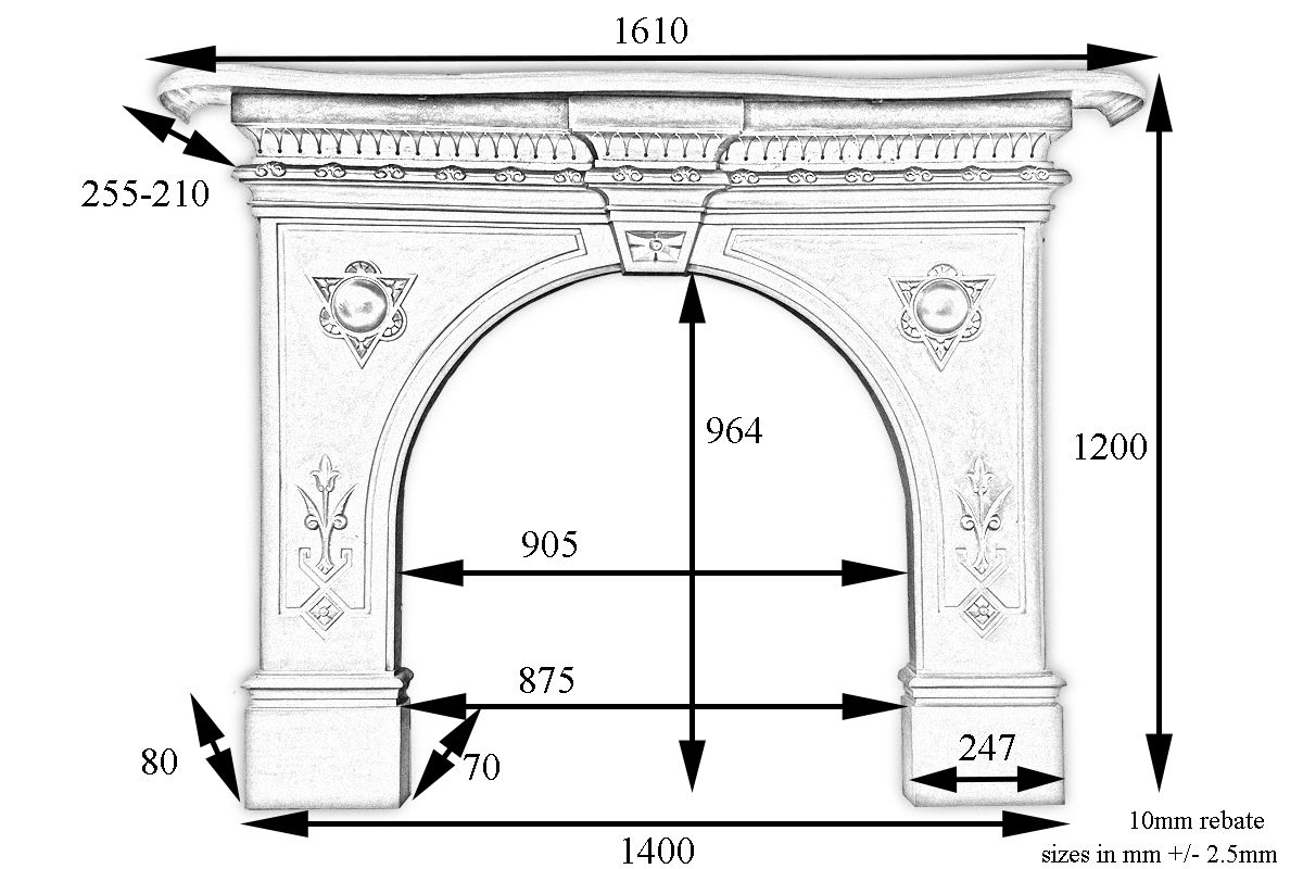 19th Century Victorian Arched Cast Iron Fireplace Surround photo furniture