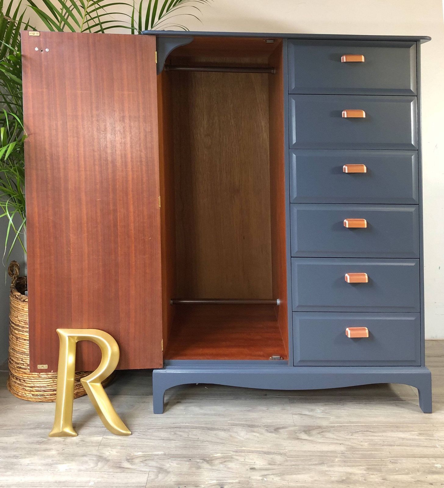 Stag Minstrel Gentleman’s Wardrobe Tallboy Combination Chest photo furniture