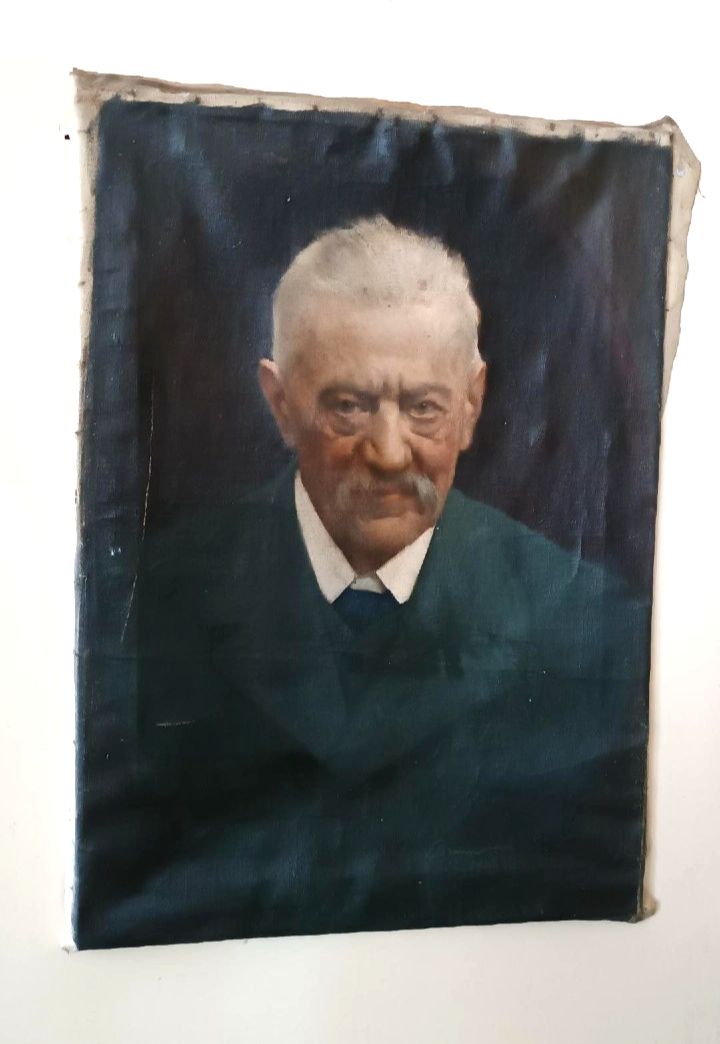 Antique Painting Early 900 Male Portrait Signed S.Bruno