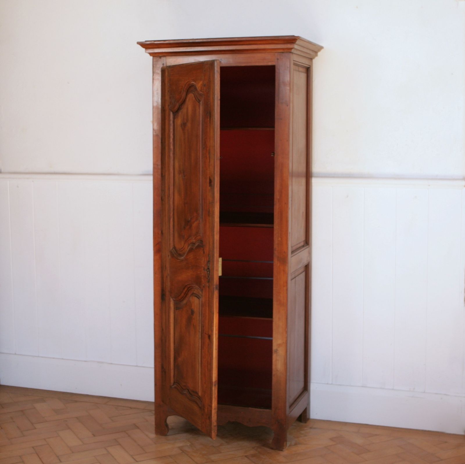 C19th French Fruitwood Bonnetiere Or Armoire photo 550.0