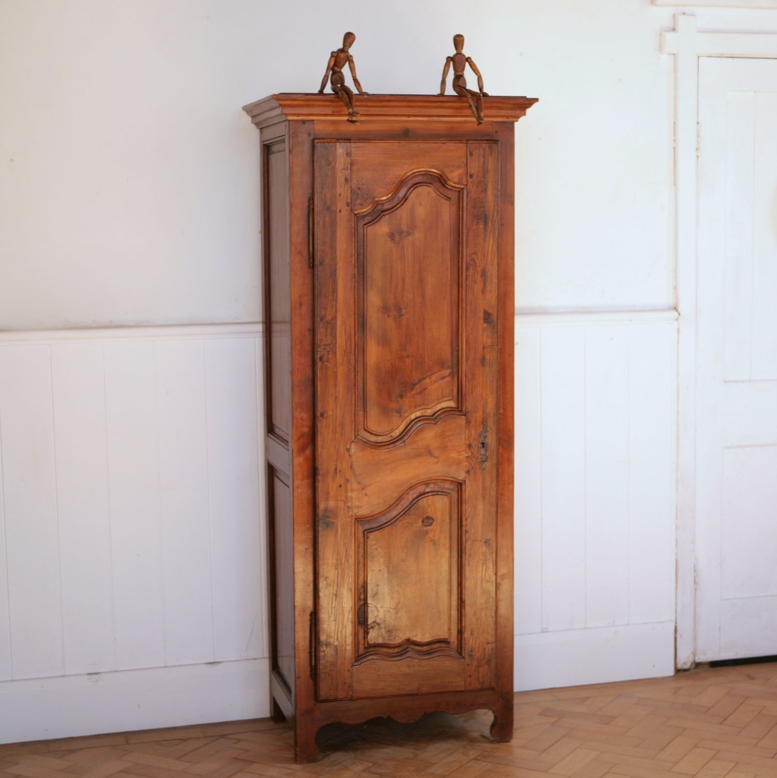 photo furniture C19th French Fruitwood Bonnetiere Or Armoire