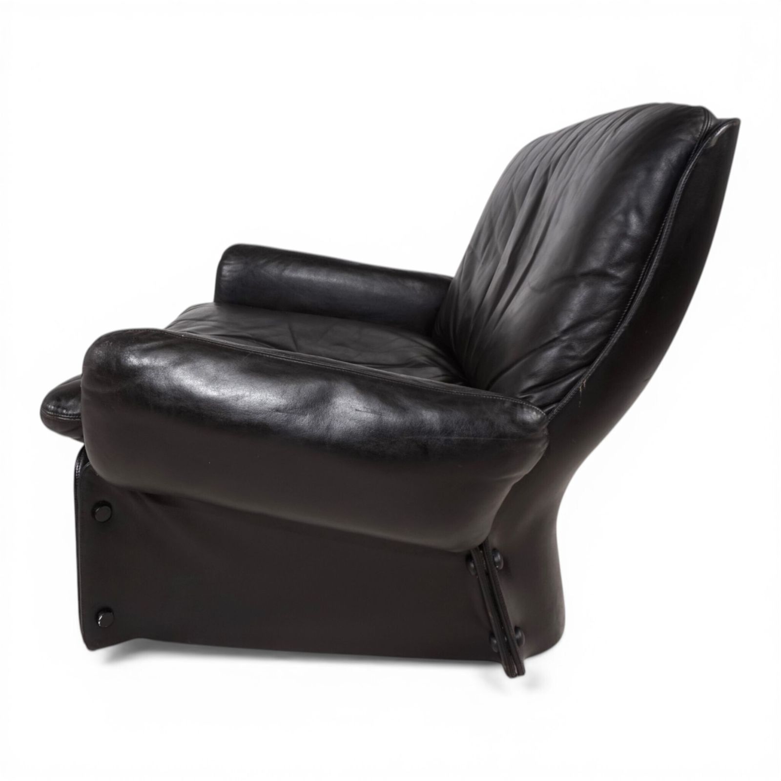 Carl Straub Leather Lounge Chair, 1970 photo vinterior