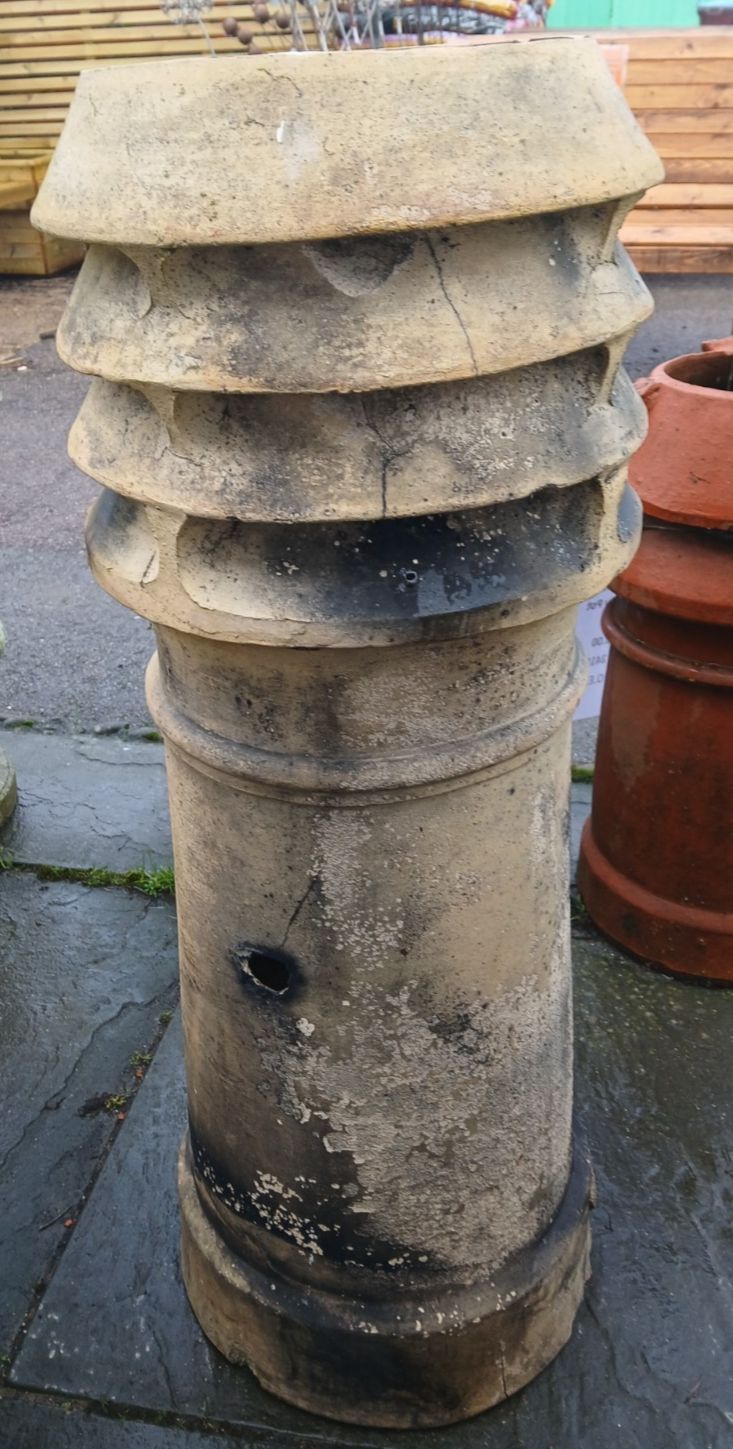 Reclaimed Large Victorian Buff Chimney Pot  A/F photo Garden Decor