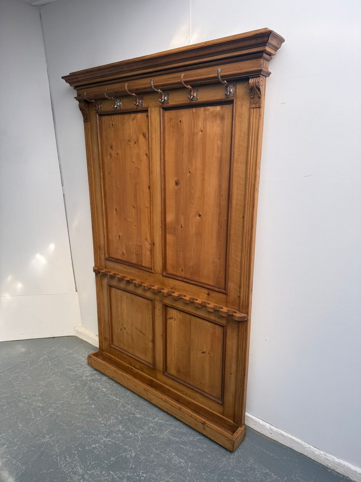 A Lovely Original Victorian Pine Hungarian Hall / Umbrella / Coat Stand
