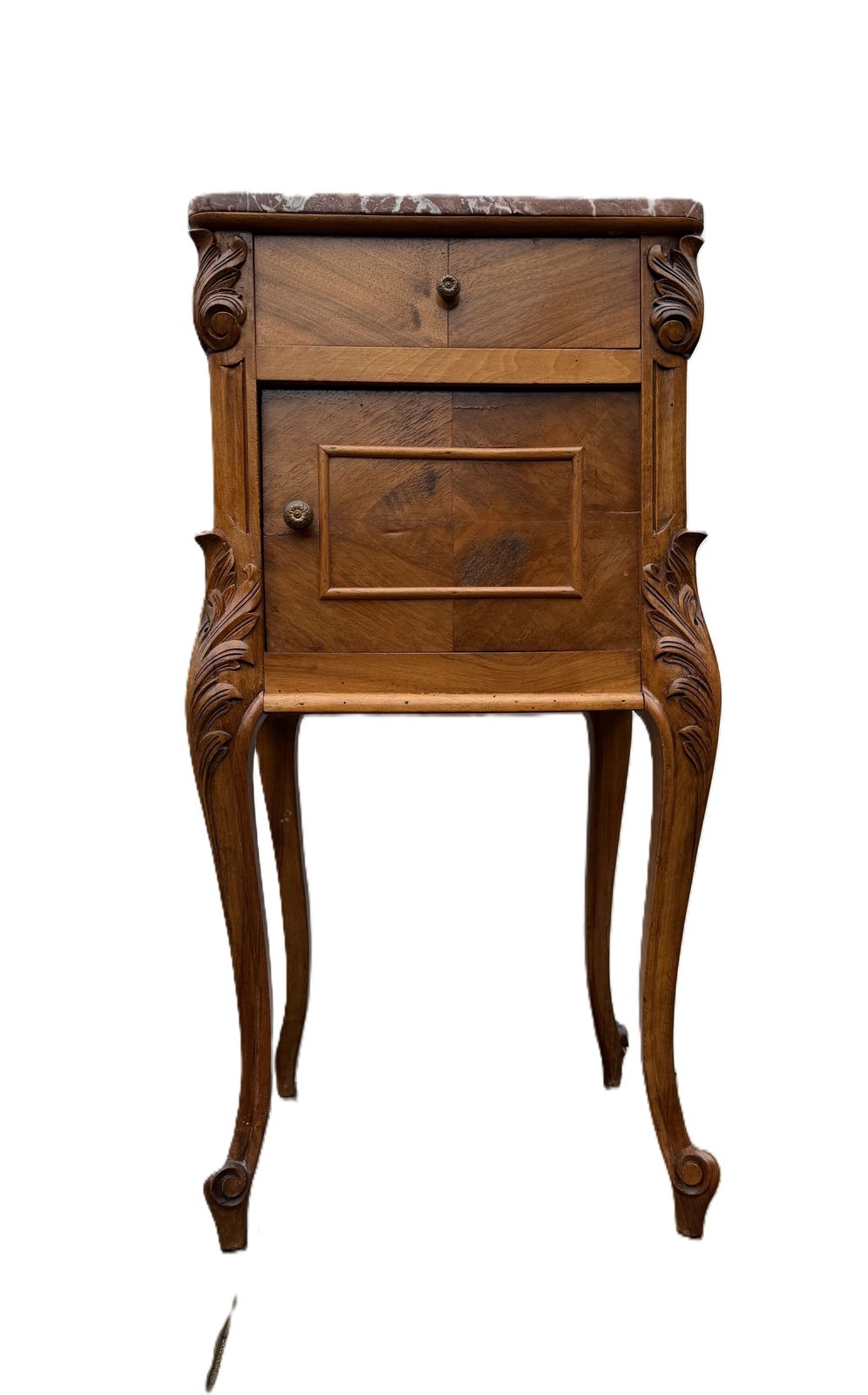 Gorgeous French Louis Style Marble Top Bedside / Side Table – Great Condition photo for sale