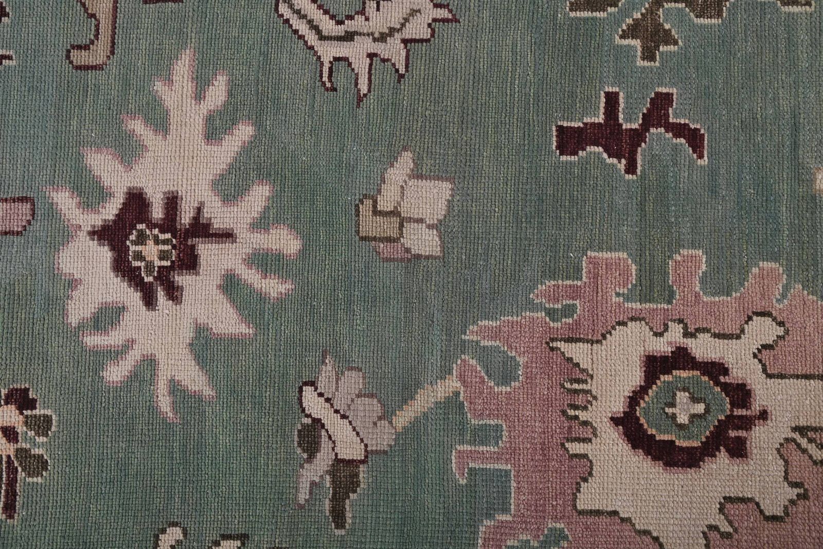 Handknotted Wool Oushak Rug: 9x12 Turkish Style Floor Covering. photo buy