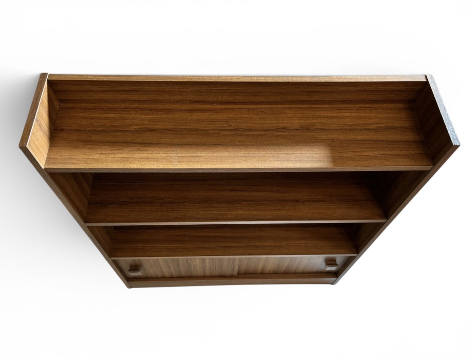 Mid Century Wall Shelf Unit H90cm L79cm W18cm Deep Shelving Retro Style photo vintage