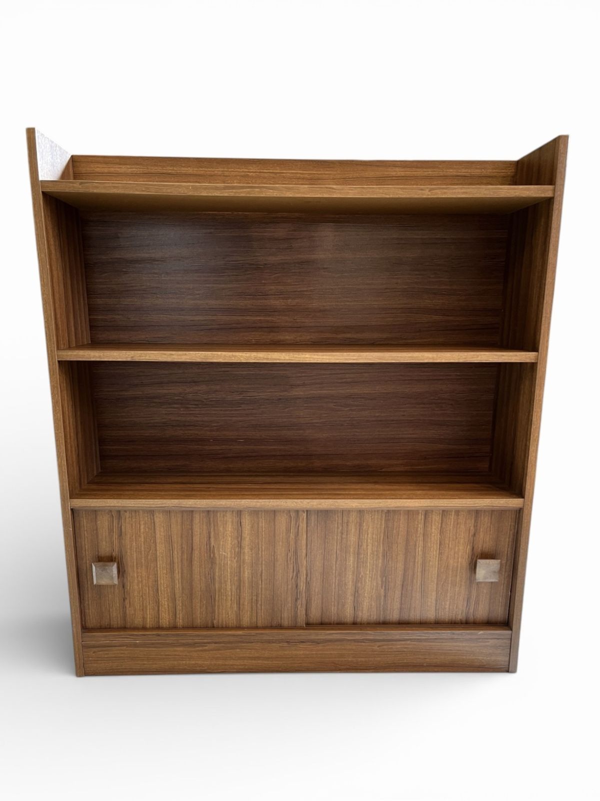 photo vintage Mid Century Wall Shelf Unit H90cm L79cm W18cm Deep Shelving Retro Style