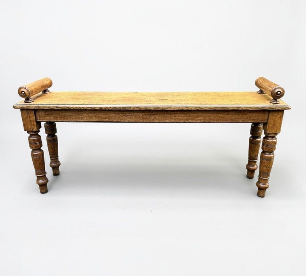 Victorian Oak Hall Bench/Window Seat photo furniture