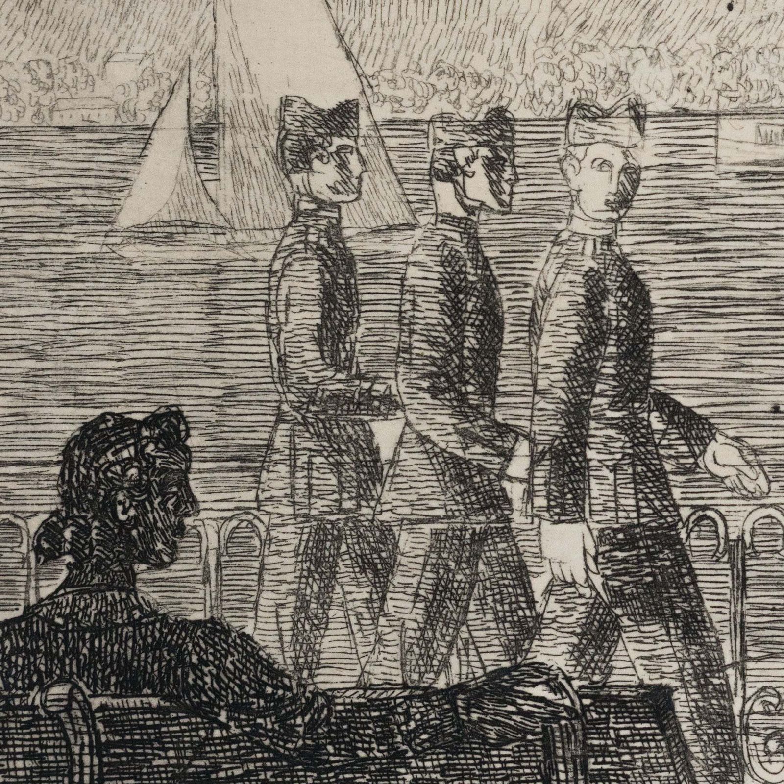 Lakeside Promenade Scene By Karl Otto Hügin photo 244.0
