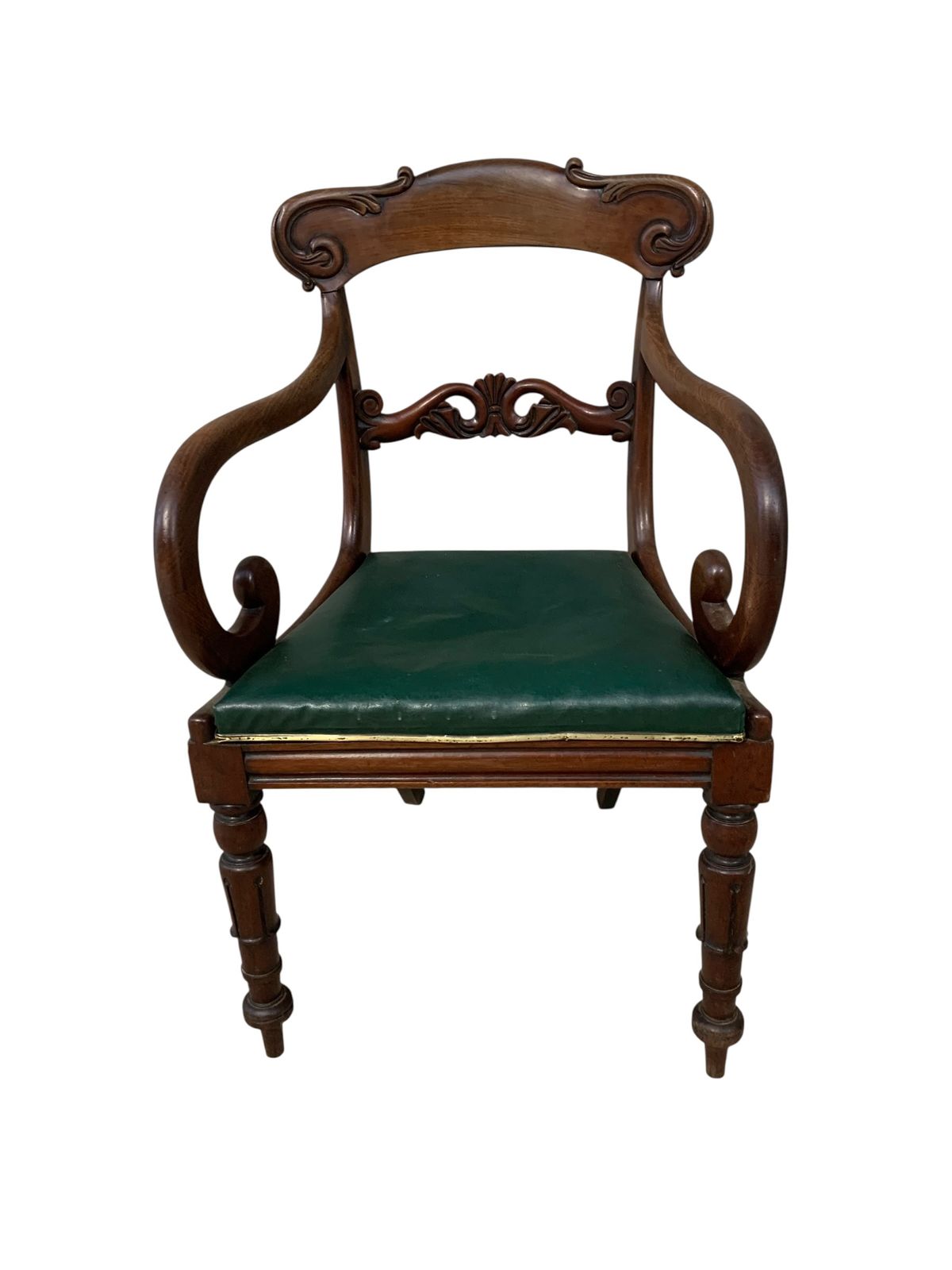 Antique English William IV Mahogany Desk Chair photo furniture