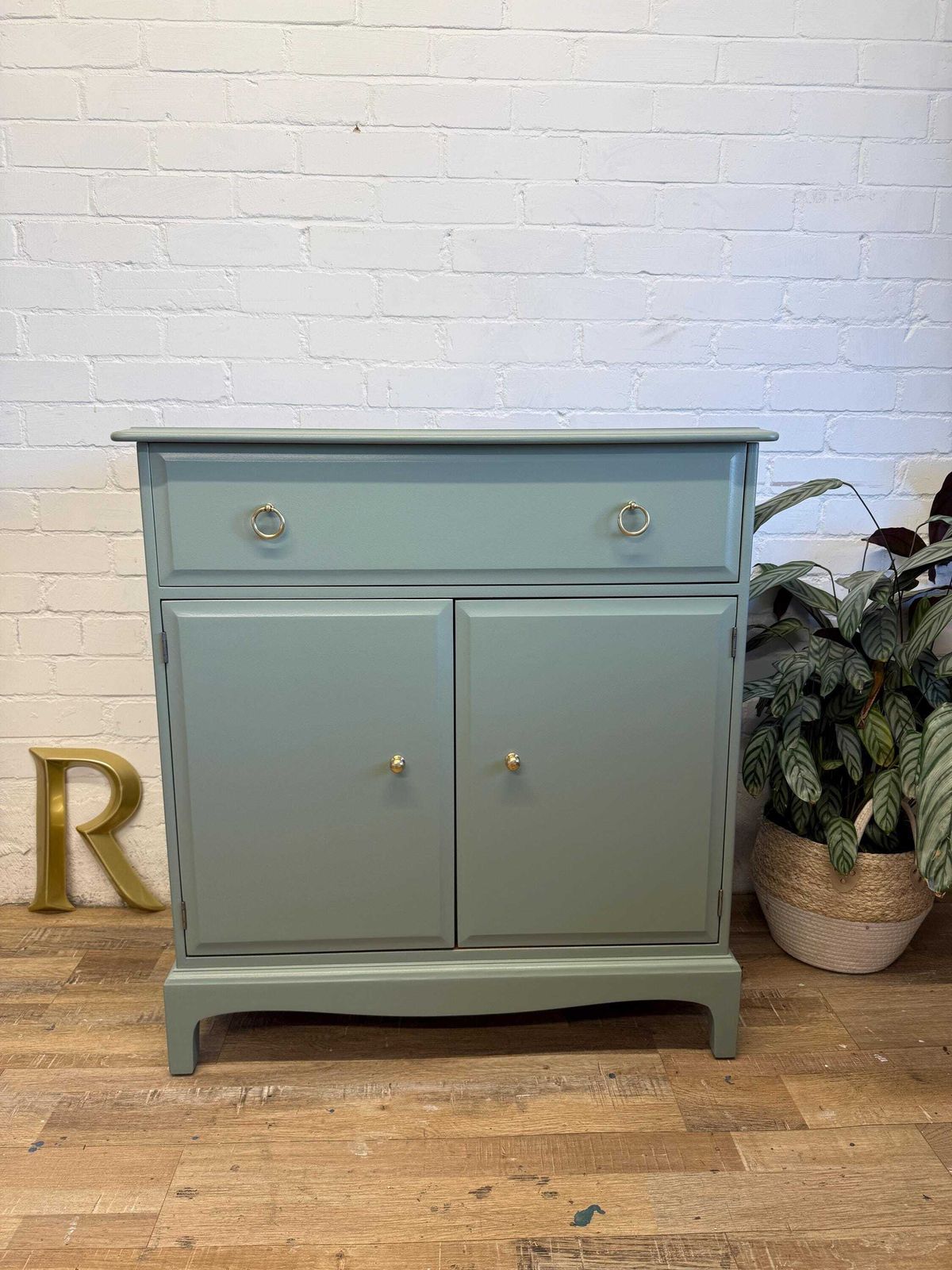 Stag Minstrel Drinks Cabinet | Card Room Green Farrow & Ball | Vintage Cocktail Cabinet | Painted Sideboard | Mid Century Bar Cabinet