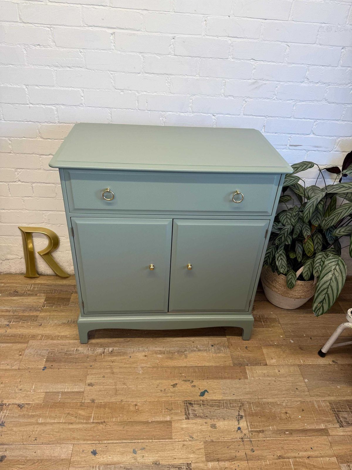 photo vintage Stag Minstrel Drinks Cabinet | Card Room Green Farrow & Ball | Vintage Cocktail Cabinet | Painted Sideboard | Mid Century Bar Cabinet