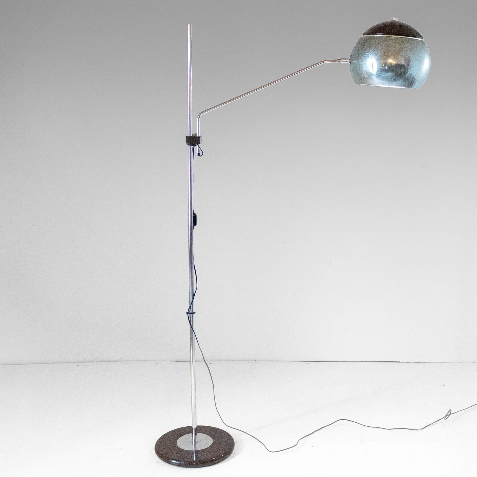 Vintage Floor Lamp, Chromed And Metal Structure, Italy 1960s photo buy