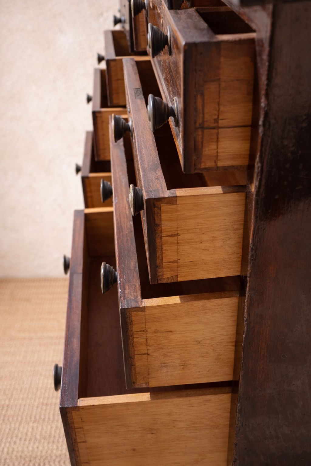 Pair Of Victorian Pine Pedestal Drawers (Ex Desk), C.1870 photo for sale