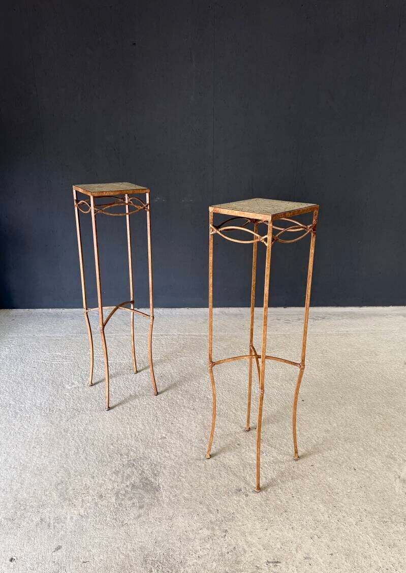 Handcrafted Design High Pedestal Table Set, 1990's France