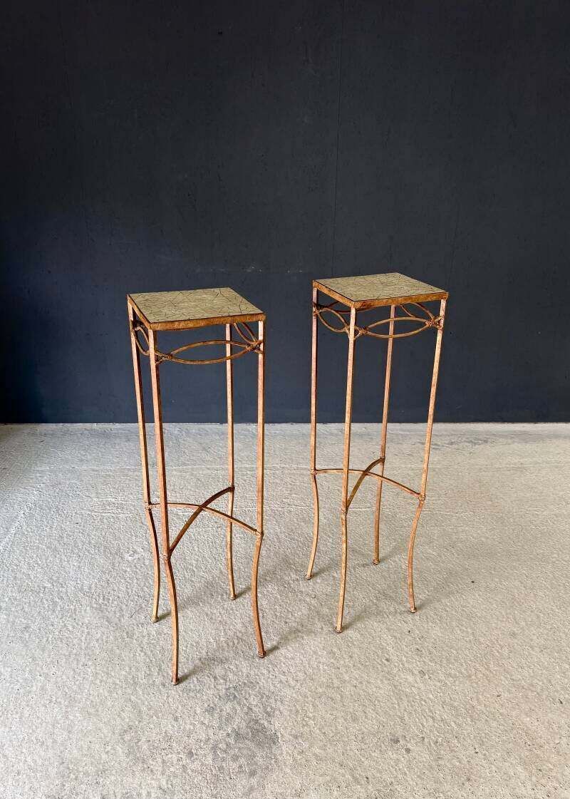 Handcrafted Design High Pedestal Table Set, 1990's France photo vinterior