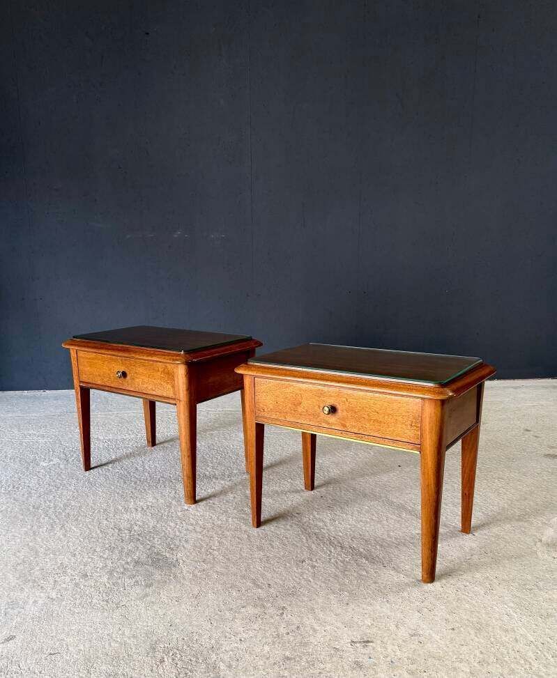 Midcentury Design Bedside Cabinet Set, Italy 1950's photo furniture