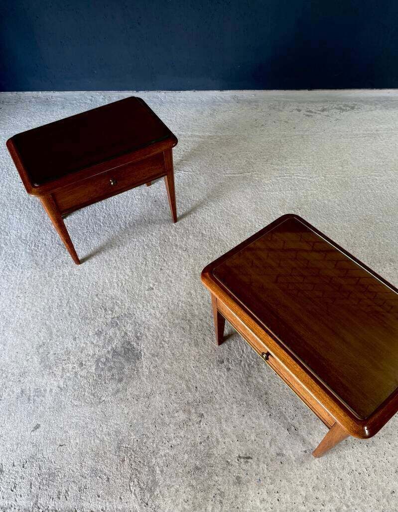 1200.0 Midcentury Design Bedside Cabinet Set, Italy 1950's photo