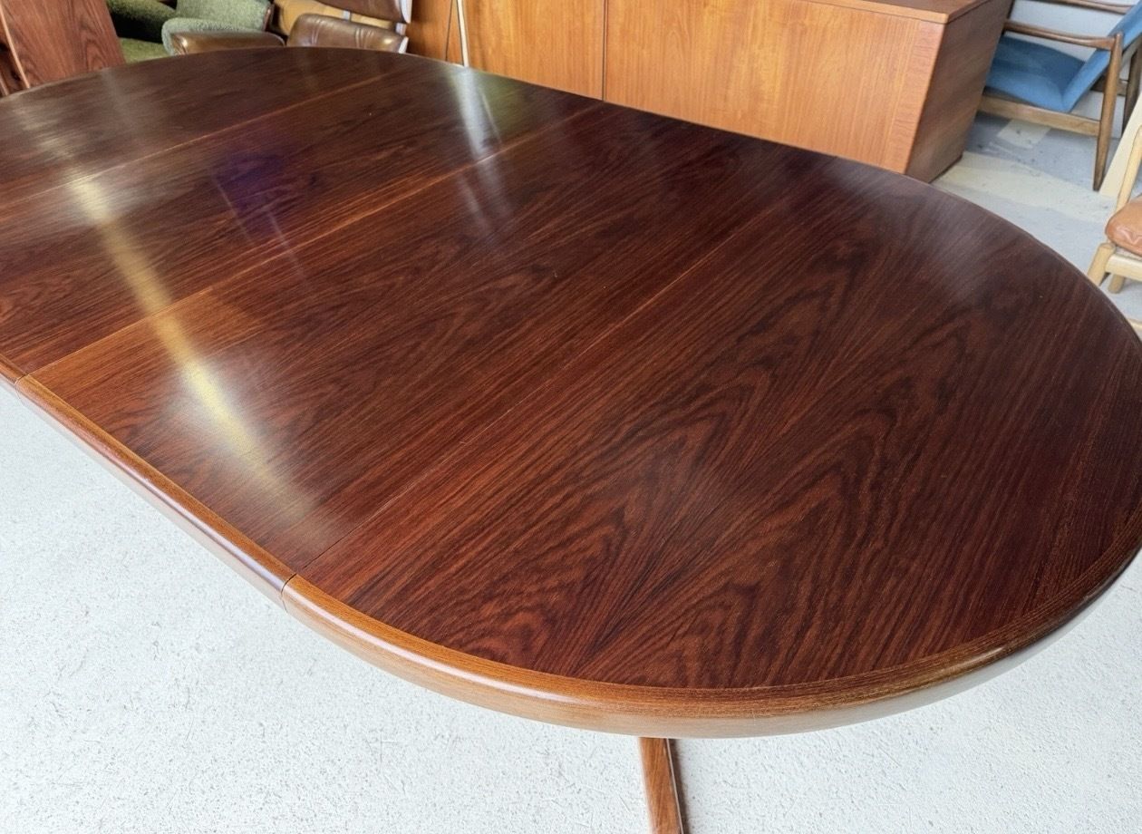 Double Extending Round Dining Table By Svend Aage Madsen, Demark, 1960's photo for sale