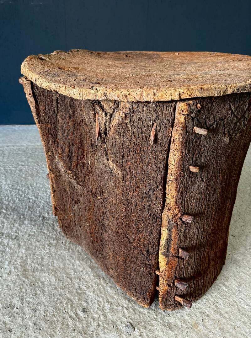 photo furniture Early 20th Century Artisan Made Cork Side Table, Portugal