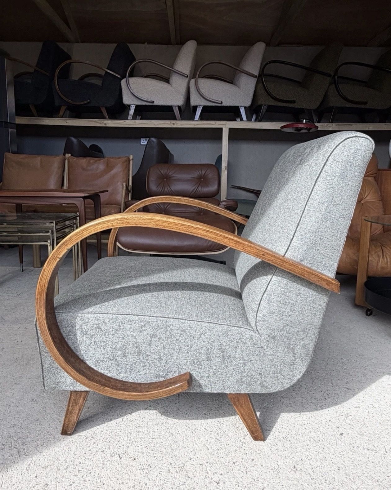 Jindrich Halabala Bentwood Armchair Art Deco Style photo Furniture