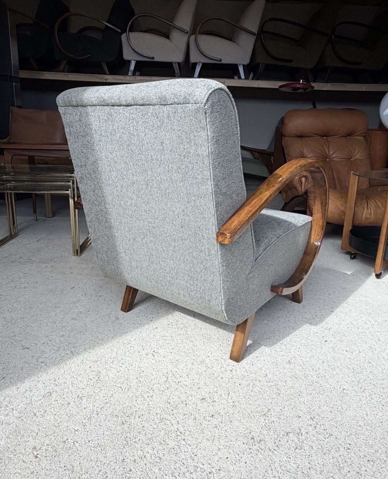 Jindrich Halabala Bentwood Armchair Art Deco Style photo vinterior