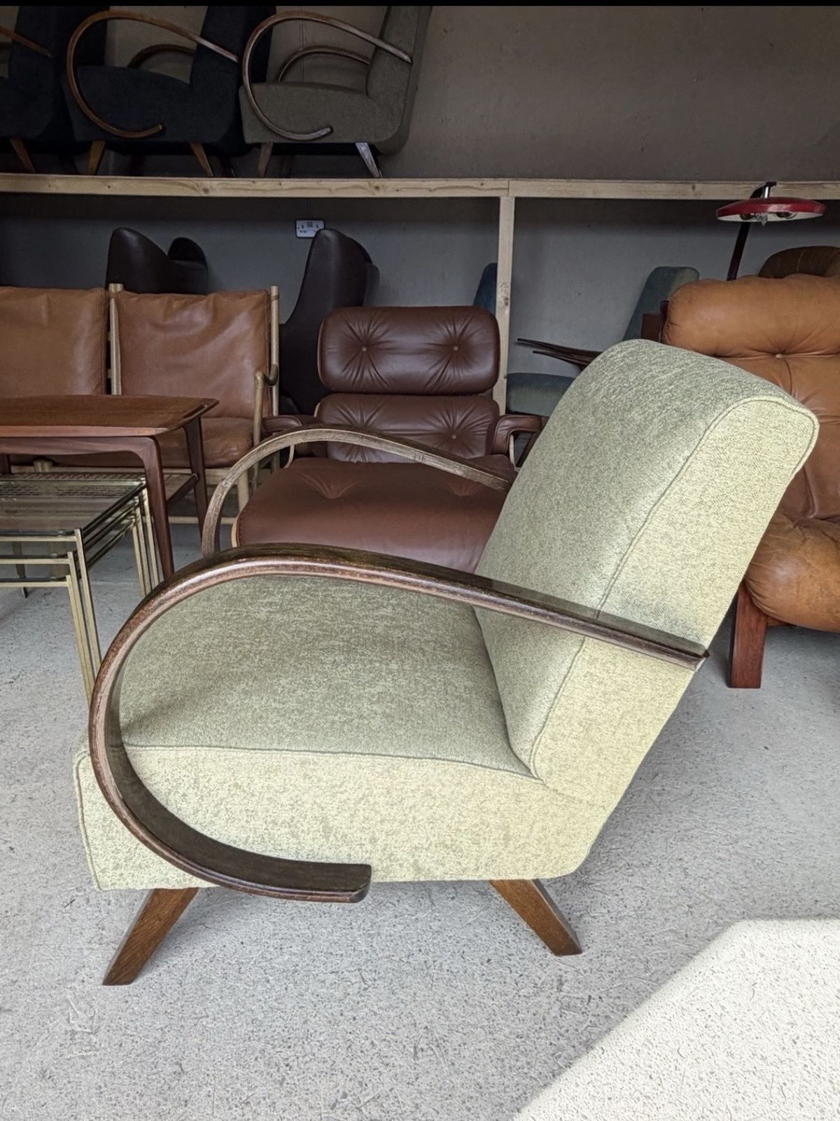 Jindrich Halabala Bentwood Armchair Art Deco Style photo for sale