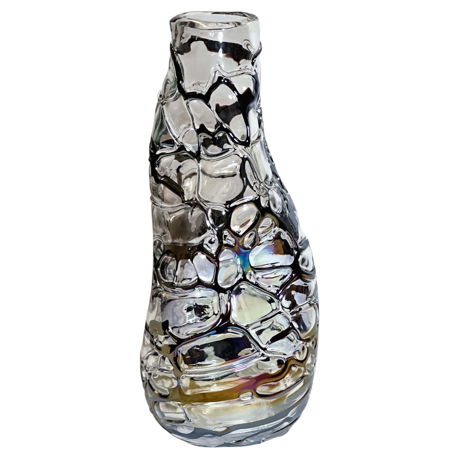 Italian Sculptural Art Glass Vase Attributed To Angelo Rinaldi Liane Series 1970s
