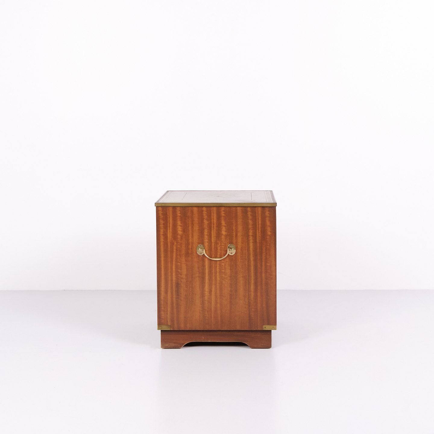 Bedside Tables In Mahogany With Leather Top By Bevan Funnell, Military Campaign, 1960s photo for sale