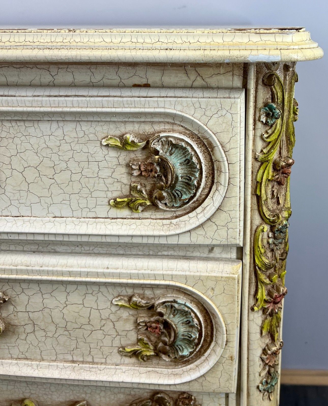 Chest Of Drawers Vintage Shabby Chic French Louis 2 Drawers Sideboard Lot 2490 photo Furniture