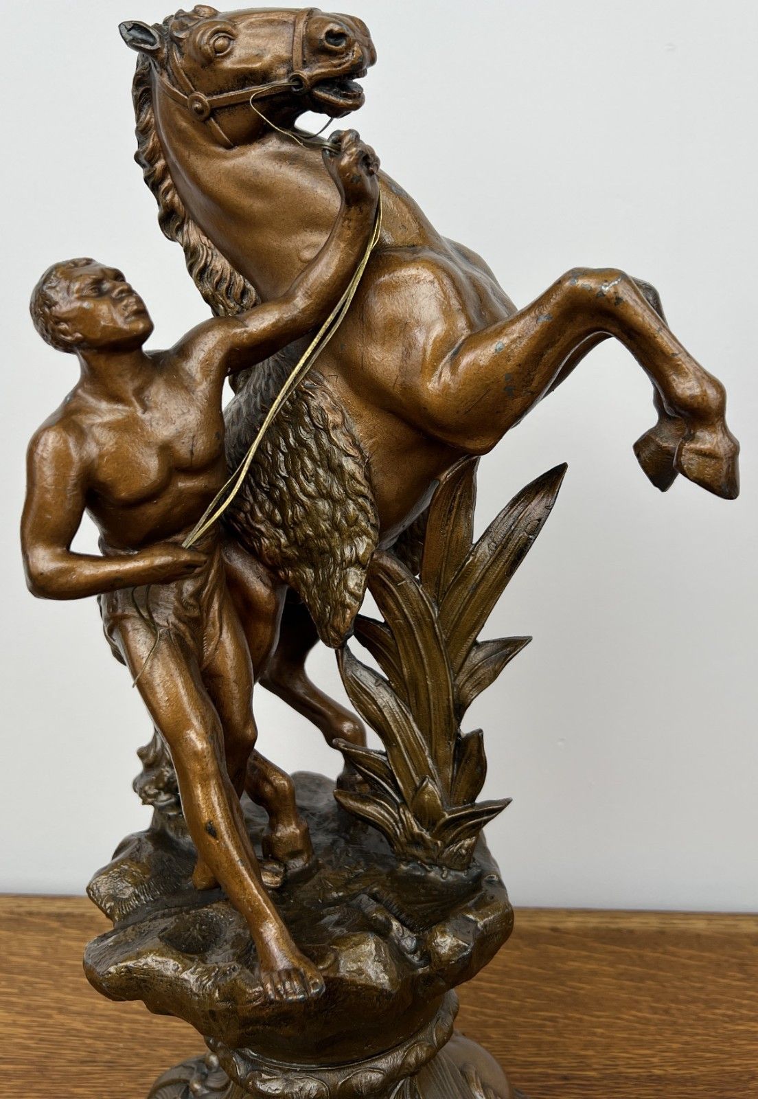 Figures Vintage Metal Horse Statues Pair Ornate Classical Sculpture Set Lot 4938 photo Art