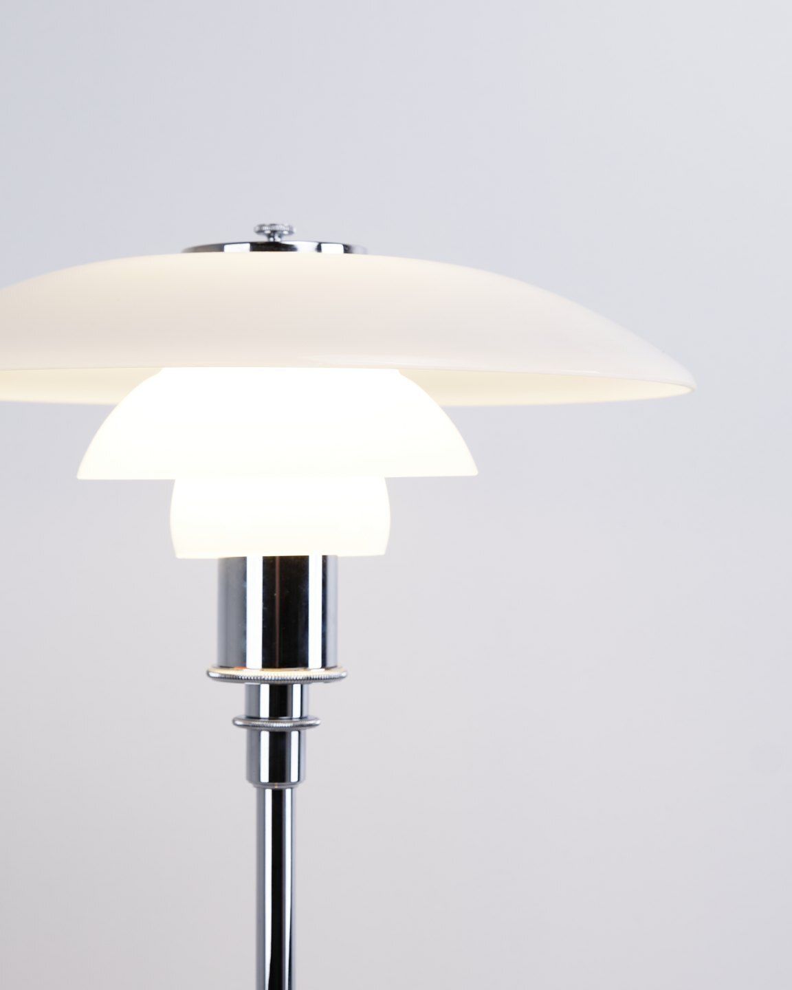 Poul Henningsen Floor Lamp Model Ph 3½ 2½ In Chrome, Louis Poulsen photo furniture