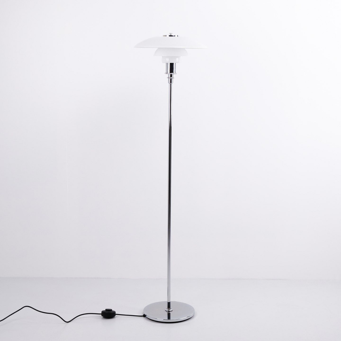 photo furniture Poul Henningsen Floor Lamp Model Ph 3½ 2½ In Chrome, Louis Poulsen